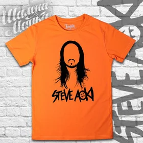Прикольные футболки: Steve Aoki 2 оранжевая